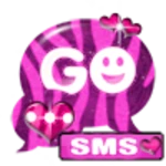 go sms pro theme pink zebra android application logo